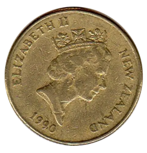 1 New Zealand Dollar First Issued 1991 Obverse Accepted For Exchange