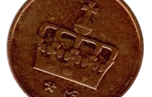 50 Ore Norwegian Coin Obverse First Issued 1994 Accepted For Exchange