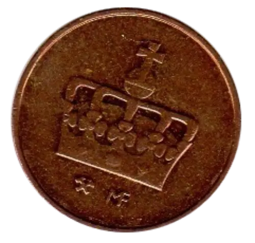 50 Ore Norwegian Coin Obverse First Issued 1994 Accepted For Exchange