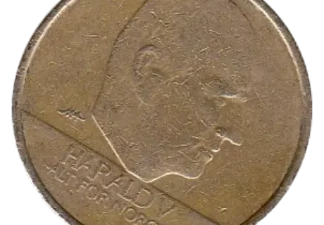 10 Norwegian Krone Coin Obverse First Issued 1995 Accepted For Exchange