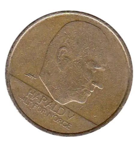 10 Norwegian Krone Coin Obverse First Issued 1995 Accepted For Exchange