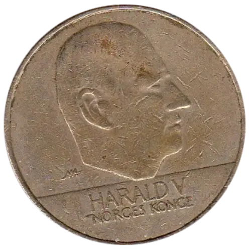 20 Norwegian Krone Coin Obverse First Issued 1994 Accepted For Exchange