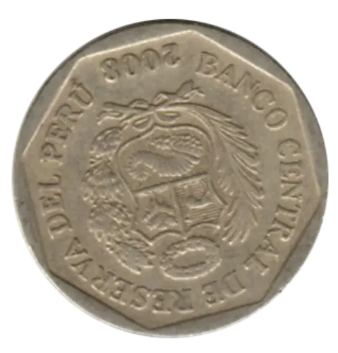 1 Peruvian Sol Coin First Issued 1991 Obverse Accepted For Exchange