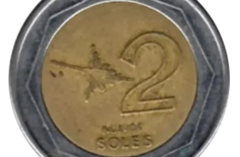 2 Peruvian Sol Coin First Issued 1994 Obverse Accepted For Exchange