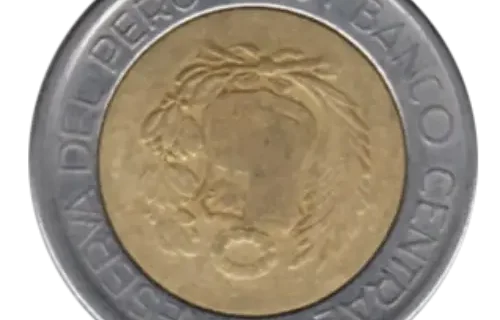 5 Peruvian Sol Coin First Issued 1994 Obverse Accepted For Exchange