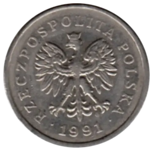 1 Polish Zloty Coin First Issued 1990 Obverse Accepted For Exchange