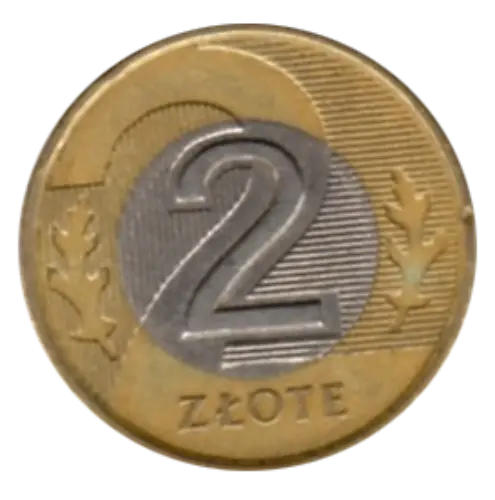 2 Polish Zloty Coin First Issued 1994 Obverse Accepted For Exchange