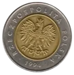 5 Polish Zloty Coin First Issued 1994 Obverse Accepted For Exchange