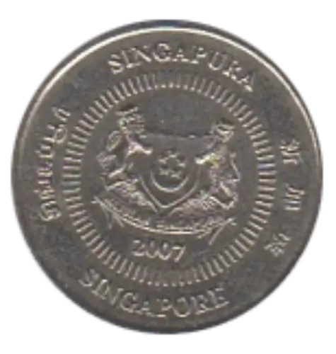 10 Cents Singapore Coin First Issued 1985 Obverse Accepted For Exchange