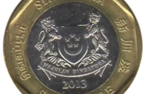 1 Singapore Dollar First Issued 2013 Obverse Accepted For Exchange