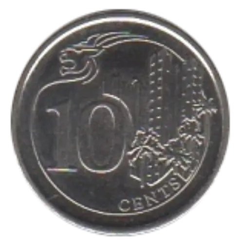 10 Cents Singapore Coin (Third Series) First Issued 2013 Obverse Accepted For Exchange
