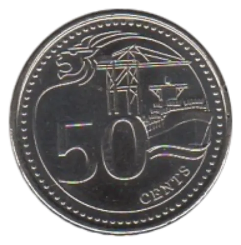 50 Cent Singapore Coin (Third Edition) First Issued 2013 Front Accepted For Exchange