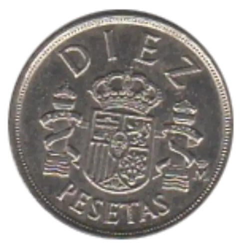 10 Spanish Pesetas First Issued 1983 Obverse Accepted For Exchange