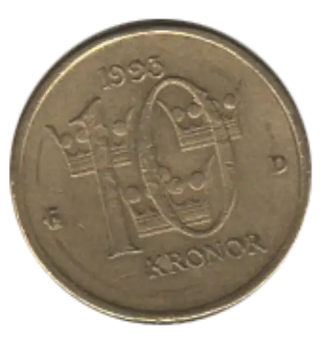 10 Swedish Kronor Issued 1991 Obverse Accepted For Exchange