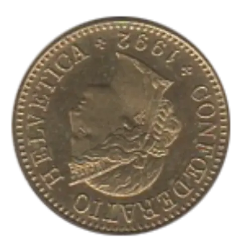 5 Rappen Swiss Franc Coin First Issued 1981 Front Accepted For Exchange