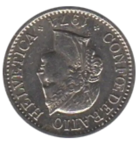 10 Rappen Swiss Franc Coin First Issued 1879 Front Accepted For Exchange