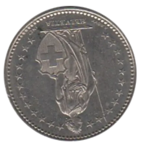 1 Swiss Franc First Issued 1875 Front Accepted For Exchange