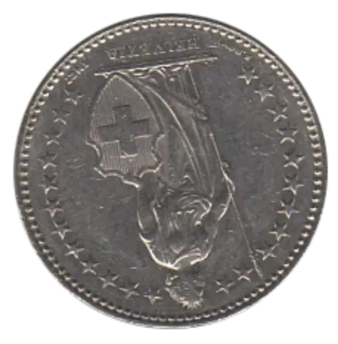 2 Swiss Francs First Issued 1874 Front Accepted For Exchange