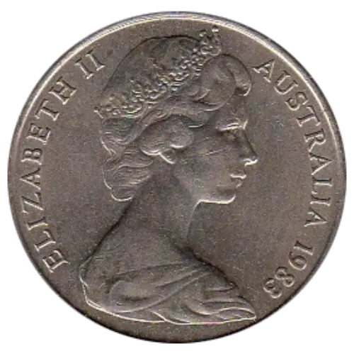 Australian 10 Cent Coin Obverse