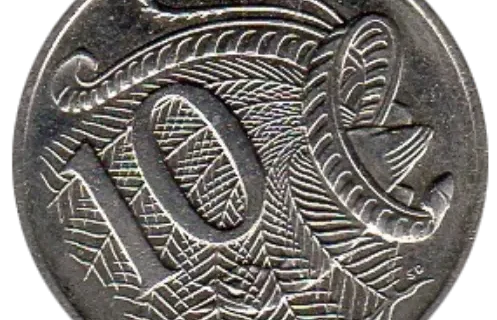 Australian 10 Cent Coin Obverse