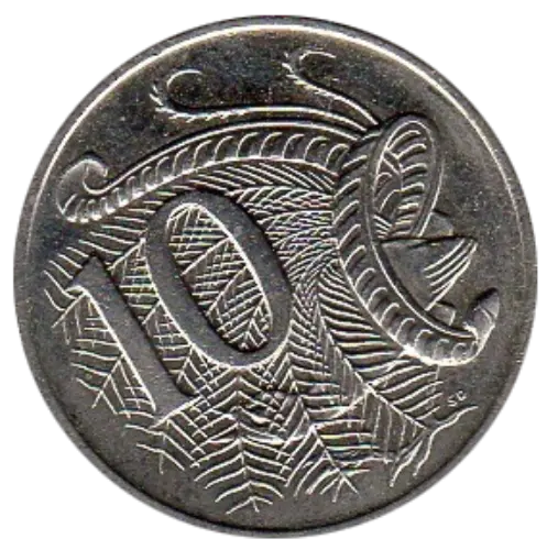 Australian 10 Cent Coin Obverse