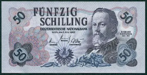 Austrian 50 Schilling (Richard Wettstein) Front Accepted for Exchange 1962