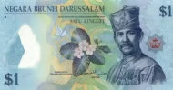 Brunei 1 Ringgit Banknote Front Issued 2011 Accepted For Exchange