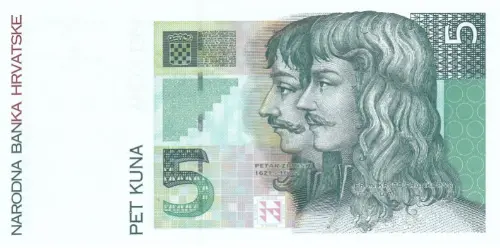 Croatian 5 Kuna Banknote Front Issued 1993 Accepted For Exchange