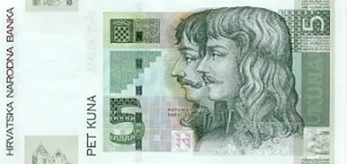 Croatian 5 Kuna Banknote Front Issued 2001 Accepted For Exchange