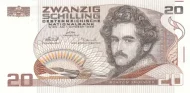 Austrian 20 Schilling (Moritz Daffinger)Banknote Front Issued 1988