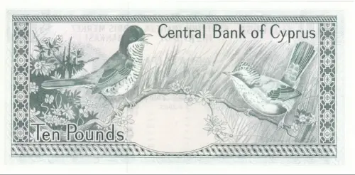 Cypriot 10 Pound Banknote Front Issued 1977 Accepted For Exchange