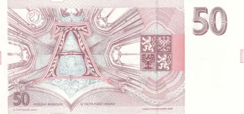 Czech Republic 50 Korun Banknote Front Issued 1993 Accepted For Exchange
