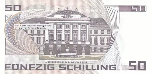 Austrian 50 Schilling (Sigmund Freud) Banknote Front Issued 1986