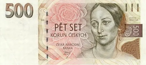 Czech Republic 500 Korun Banknote Front Issued 1993 Accepted For Exchange