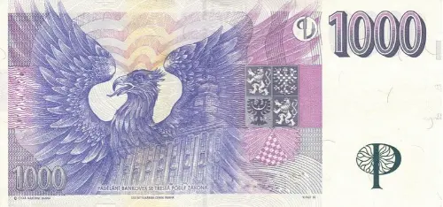Czech Republic 1000 Korun Banknote Front Issued 1996 Accepted For Exchange