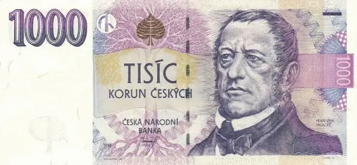 Czech Republic 1000 Korun Banknote Front Issued 1996 Accepted For Exchange