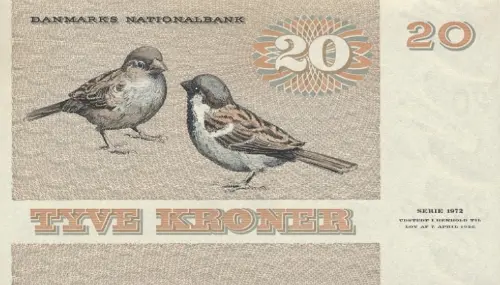 Danish 20 Kroner Banknote Front Issued 1980 Accepted For Exchange