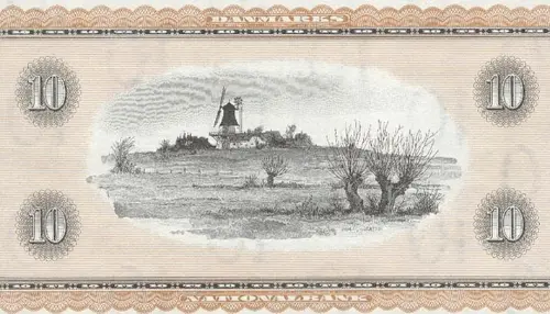 Danish 50 Kroner Banknote Front Issued 1957 Accepted For Exchange