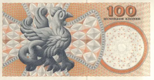 Danish 100 Kroner Banknote Front Issued 2001 Accepted For Exchange