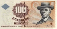 Danish 100 Kroner Banknote Front Issued 2001 Accepted For Exchange