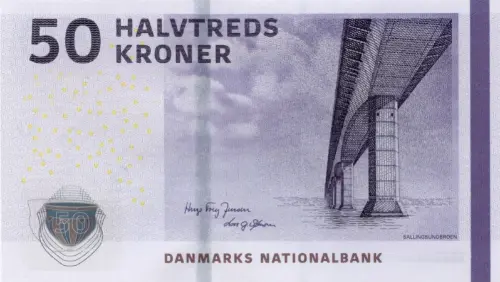 Danish 50 Kroner Banknote Front Issued 2009 Accepted For Exchange