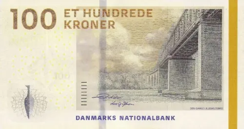 Danish 100 Kroner Banknote Front Issued 2013 Accepted For Exchange