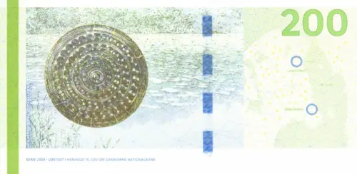 Danish 200 Kroner Banknote Front Issued 2009 Accepted For Exchange