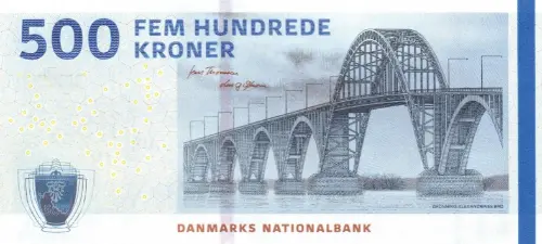 Danish 500 Kroner Banknote Front Issued 2011 Accepted For Exchange