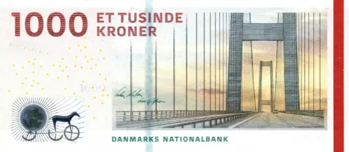 Danish 1000 Kroner Banknote Front Issued 2011 Accepted For Exchange
