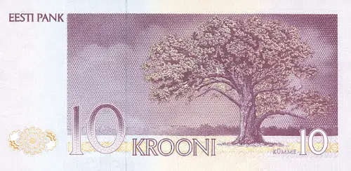 Estonian 10 kroon Banknote Front Issued 1991 Accepted For Exchange