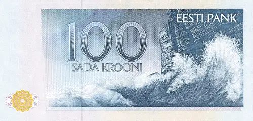 Estonian 100 kroon Banknote Front Issued 1991 Accepted For Exchange