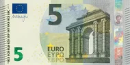European 5 Euro Banknote Front Issued 2013 Accepted For Exchange