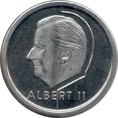 1 Belgian Franc Coin (Albert II) issued 1994 front accepted for exchange