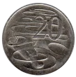 Australian 20 Cent Coin Obverse